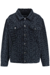 Marc Jacobs Women Monogram Denim Jacket In Black