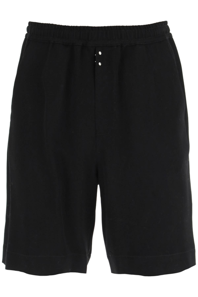 Mm6 Maison Margiela Short Black Wool Wide Short