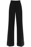 Moschino Wide Leg Casual Trousers In Black