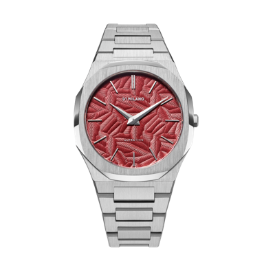 D1 Milano Watch Ultra Thin 40mm In Red/silver