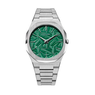 D1 Milano Watch Ultra Thin 40mm In Green/silver