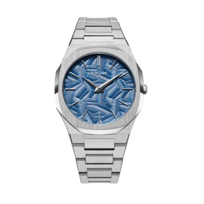 D1 Milano Watch Ultra Thin 40mm In Blue/silver