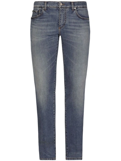 Dolce & Gabbana Stretch Skinny Jeans In Variante Abbinata