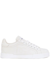 Dolce & Gabbana Portofino Leather Low-top Sneakers In White