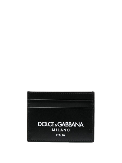 Dolce & Gabbana Logo Embossed Card Holder In Dg Milano