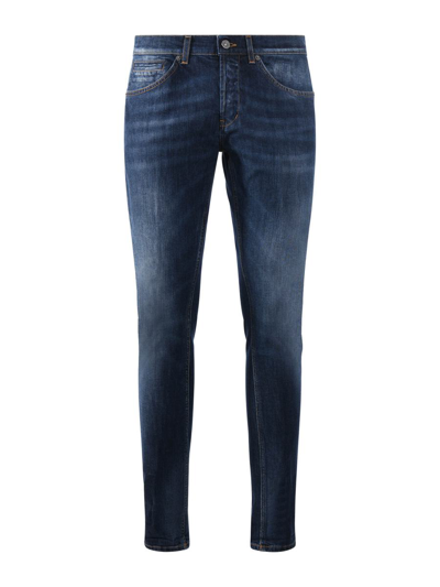 Dondup George Skinny Fit Jeans In Dark Blue Stretch Denim