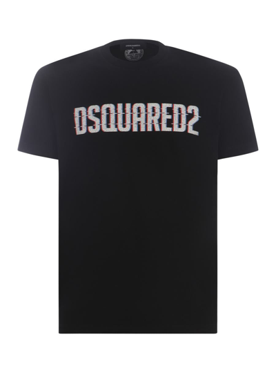 Dsquared2 Logo印花棉t恤 In Black