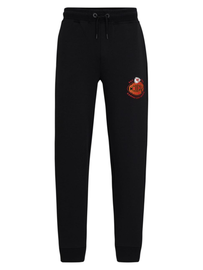 Hugo Boss Boss X Nfl Cotton Blend Joggers In Kansas City Chiefs Black