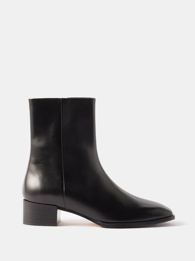 Aeyde Lee 40 Leather Ankle Boots In Black