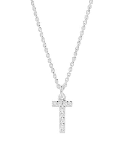 Brook & York Women's Blaire Sterling Silver & 0.3-1.1 Tcw Lab-grown Diamond Initial Pendant Necklace In Initial T