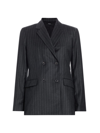THEORY WOMEN'S PINSTRIPE WOOL DOUBLE-BREASTED JACKET