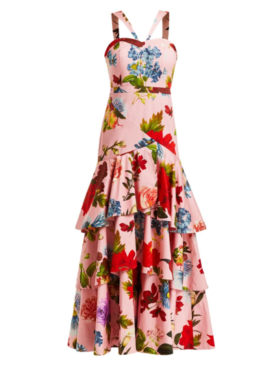 Mestiza New York Women's Victoria Tiered Floral Dress In Pink Garden