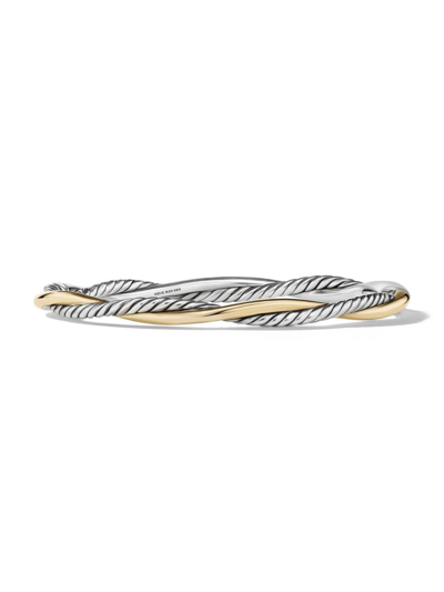 David Yurman 14kt Yellow Gold And Silver Petite Infinity Bracelet