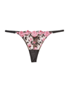 FLEUR DU MAL WOMEN'S ROSES AND THORNS EMBROIDERY THONG
