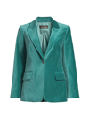 Kobi Halperin Ramsey Single-button Velvet Blazer In Sea Moss