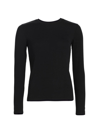 L Agence Crewneck Long Sleeve T-shirt In Black