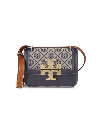 Tory Burch Women's Small Eleanor T Monogram Convertible Shoulder Bag In Tory Navy