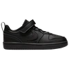 Nike Little Kids' Court Borough Low Recraft Stretch Lace Casual Shoes In Black/black