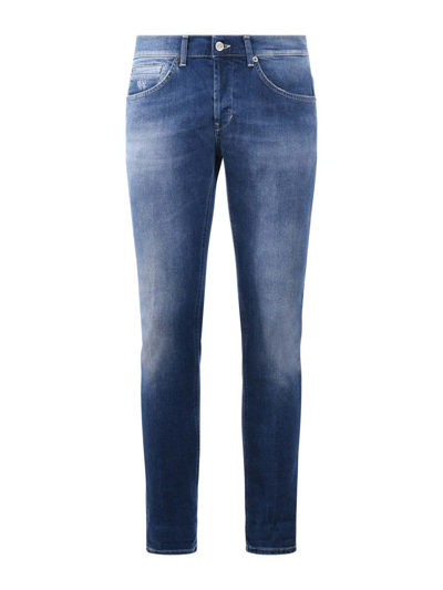 Dondup George Stretch Denim Trousers In Navy