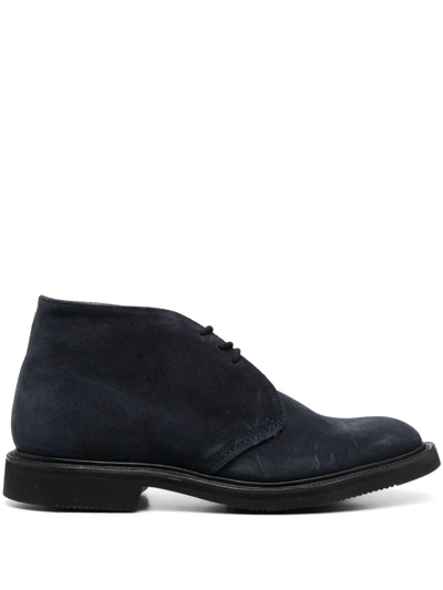 Tricker's Aldo Chukka Suede Ankle Boots In Blue