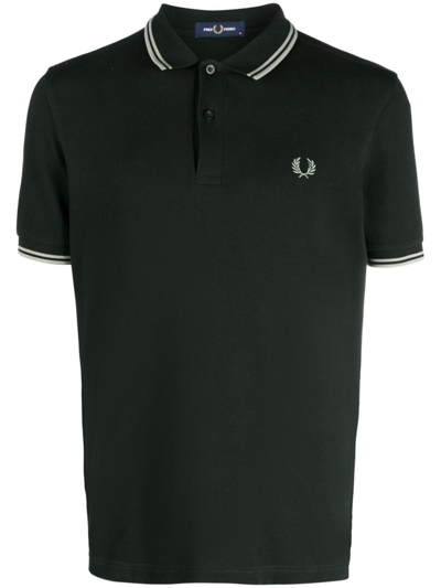 Fred Perry 对比边饰棉polo衫 In Black