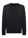 Polo Ralph Lauren Cotton Blend Sweatshirt With Logo In Nero