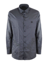 Etro Shirt In Grigio Scuro/blu Scuro