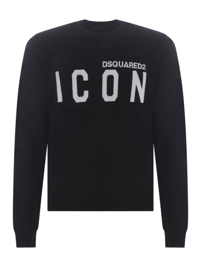 Dsquared2 Sweater  Icon In Virgin Wool In Nero