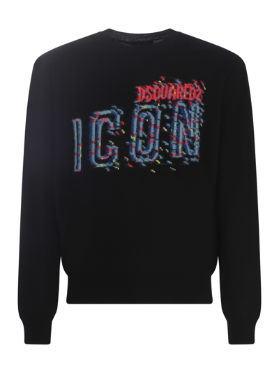 Dsquared2 Sweater  Icon In Wool In Nero