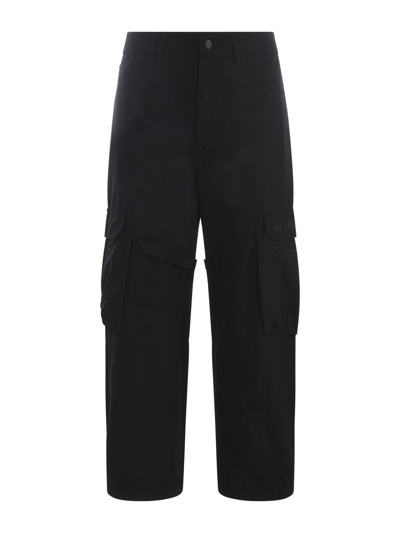 44 Label Group Cargo-pocket Cotton-blend Trousers In Nero