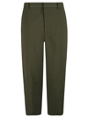 Marni Green Cropped Trousers In Forest Green
