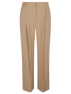 Loro Piana High-waisted Flared Trousers In Natural/light Camel