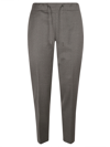 Fabiana Filippi Tailored Grey Trousers With Drawstring Waist In Dark Grey