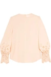 CHLOÉ EMBROIDERED CADY TOP