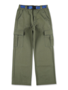 Off-white Logo-belt Cargo Trousers In Green