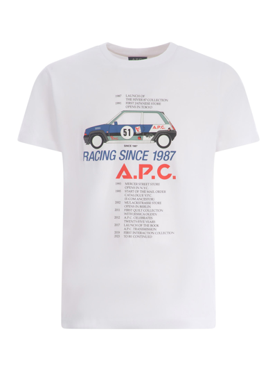 Apc T-shirt A.p.c. Martin In Cotton In Bianco