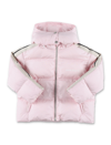 Palm Angels Logo-print Quilted Hooded Jacket In Rose