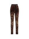 Dolce & Gabbana Chenille Leggings With Animalier Print In Natural Print