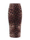 Dolce & Gabbana Leopard Jacquard Chenille Pencil Skirt In Natural Print