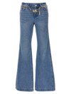 MICHAEL KORS FLARE CHAIN BELT JEANS LIGHT BLUE