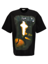 1989 Studio Cotton Crew-neck T-shirt With Maxi Print On The Front In Black