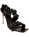 OFF-WHITE CURTAIN RUFFLE LEATHER SANDAL