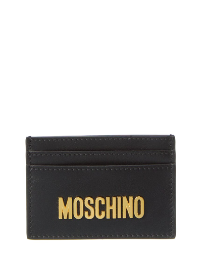 Moschino Black Leather Logo Cardholder