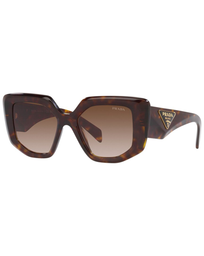 Prada Woman Sunglass Pr 14zs In Brown Gradient