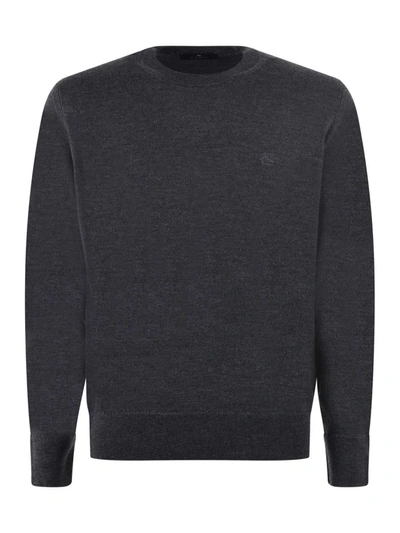 Etro Sweater In Grigio Scuro Melange