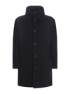 Herno Coat  In Wool In Blue