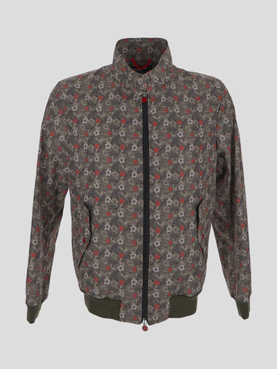 Kiton Floral Motif Track Jacket In Multicolour