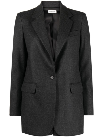 P.a.r.o.s.h Dark Grey Single Breasted Blazer