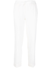 P.a.r.o.s.h . Tapered Drawstring Trousers In Cream