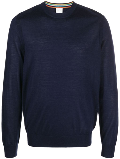 Paul Smith Fine-knit Sweatshirt In Blue